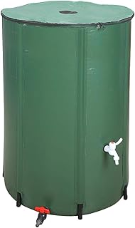 Outvita Récupérateur d’Eau de Pluie Pliable 380 litres，Baril,Réservoir d’Eau de Pluie pour Jardin et Nettoyage，Vert Réutilisable Écologique